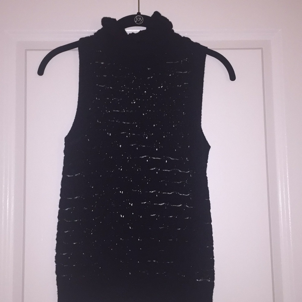 Parker knit loose mock turtleneck sleeveless tank